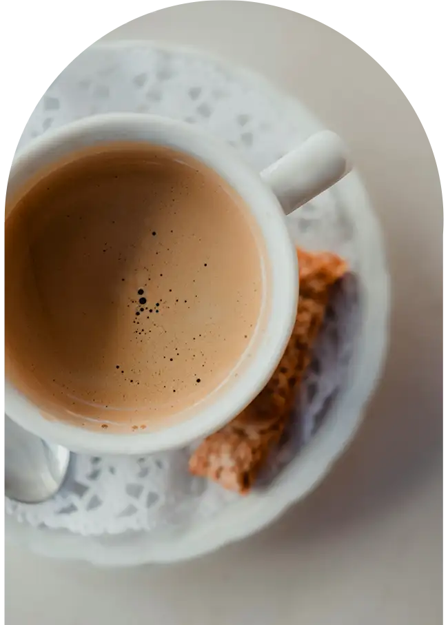 Close-up of a hot coffee