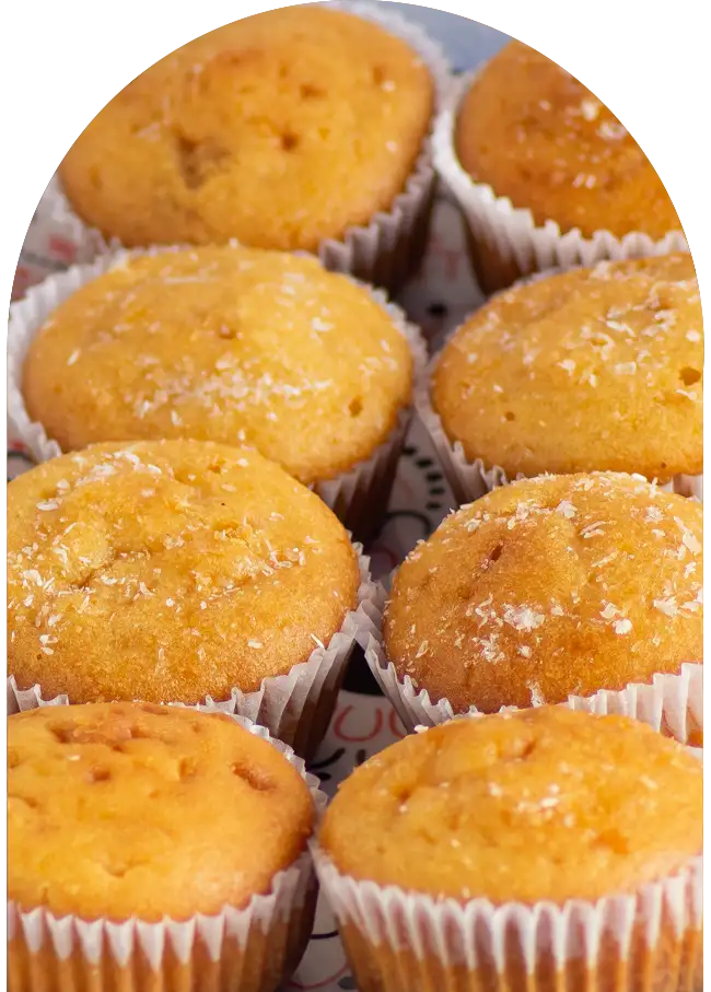 Close-up of homemade pastries from the all-you-can-eat buffet
